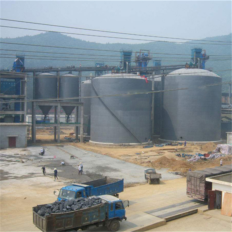 荆州水泥钢板仓2座3000吨青岛项目进入施工