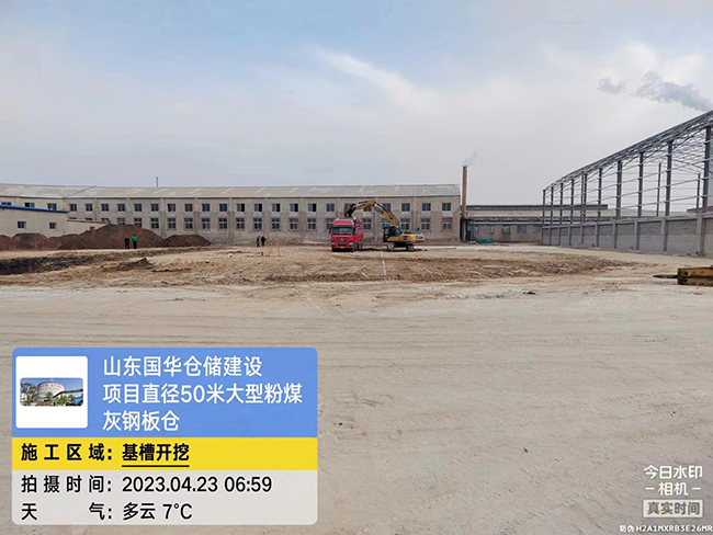 荆州大型粉煤灰钢板仓直径50米项目进场
